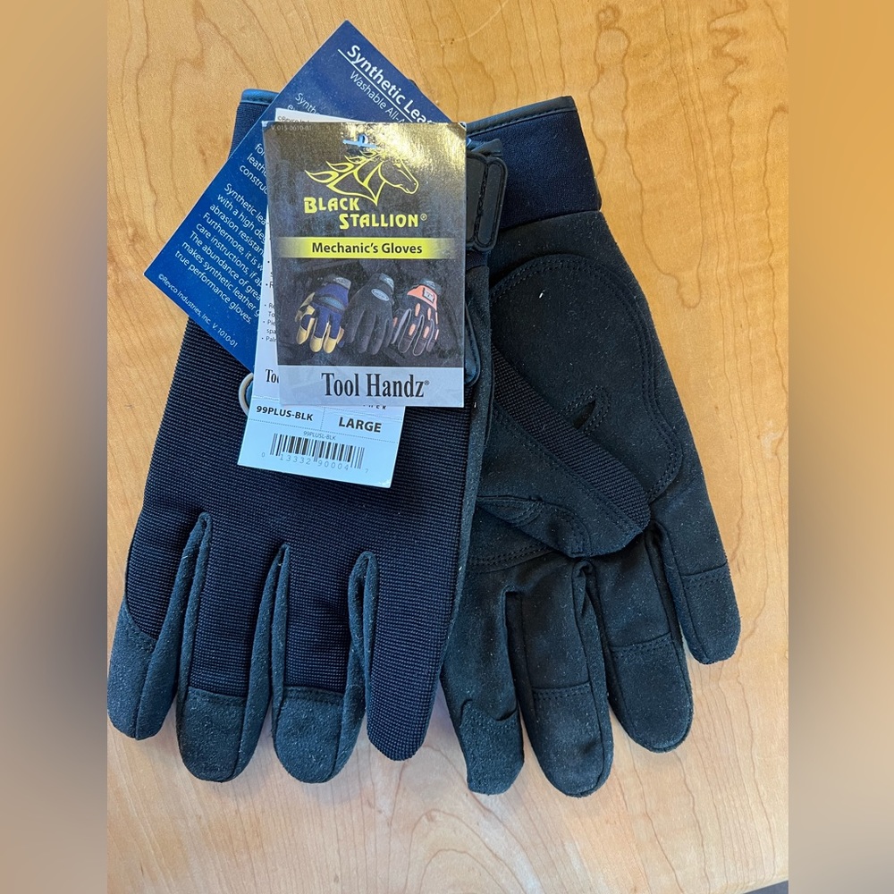 3 PAIRS 🔥 Black stallion mechanics gloves. Size large. NWT